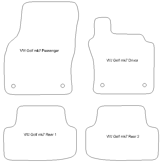 Volkswagen Golf Mk7 Car Mats