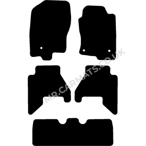 Nissan Pathfinder 7 Seats Car Mats (2010 Onwards)